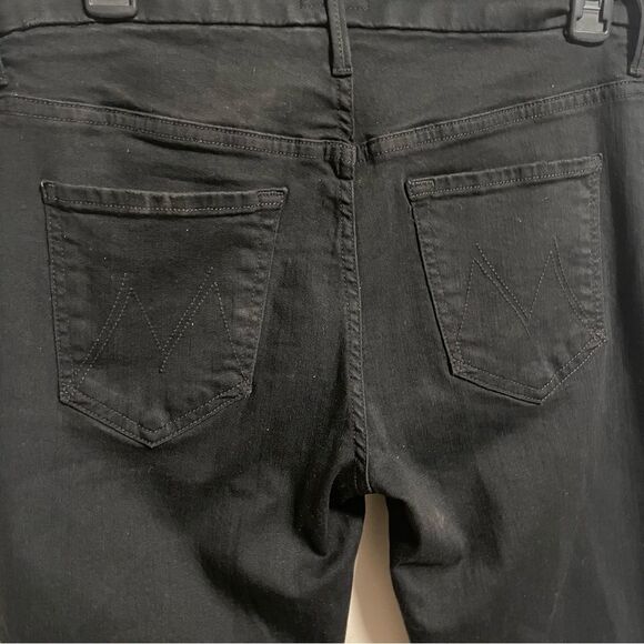 MOTHER High Waisted Looker Ankle Fray Jeans in Guilty Glitter Racer Size 29 - Picture 5 of 7